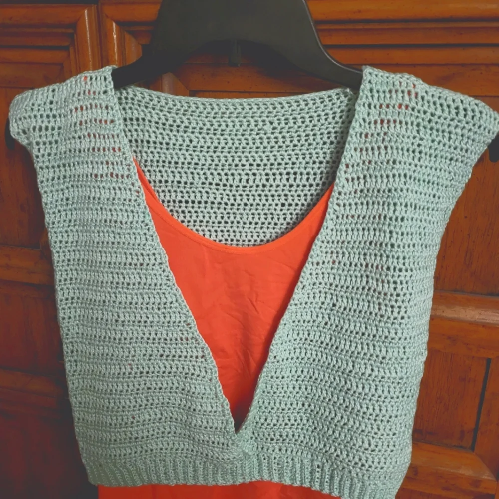 Mint Handmade crochet top - Picture 1 of 3